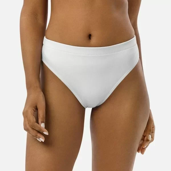 All-Over Print Recycled High-Waisted Bikini Bottom