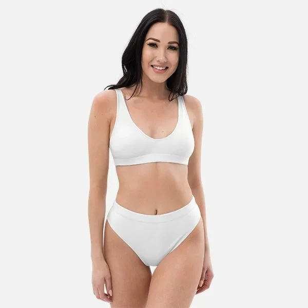 All-Over Print Recycled High-Waisted Bikini